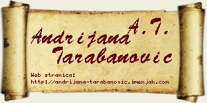 Andrijana Tarabanović vizit kartica